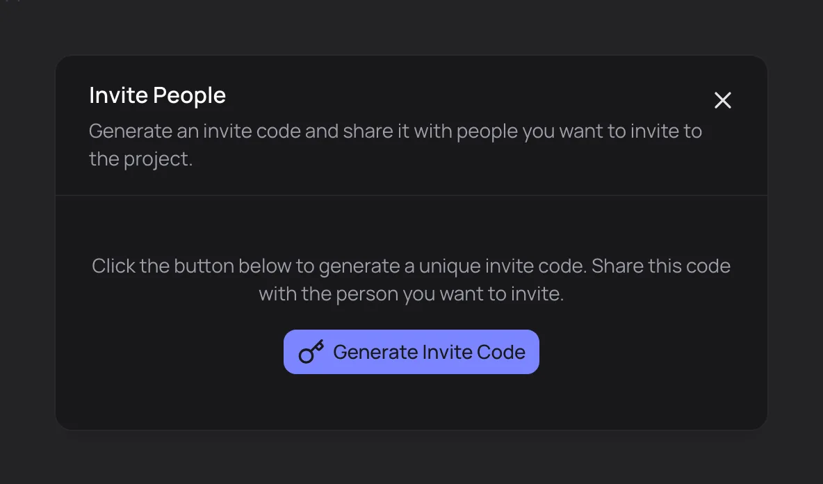 Invite People dialog