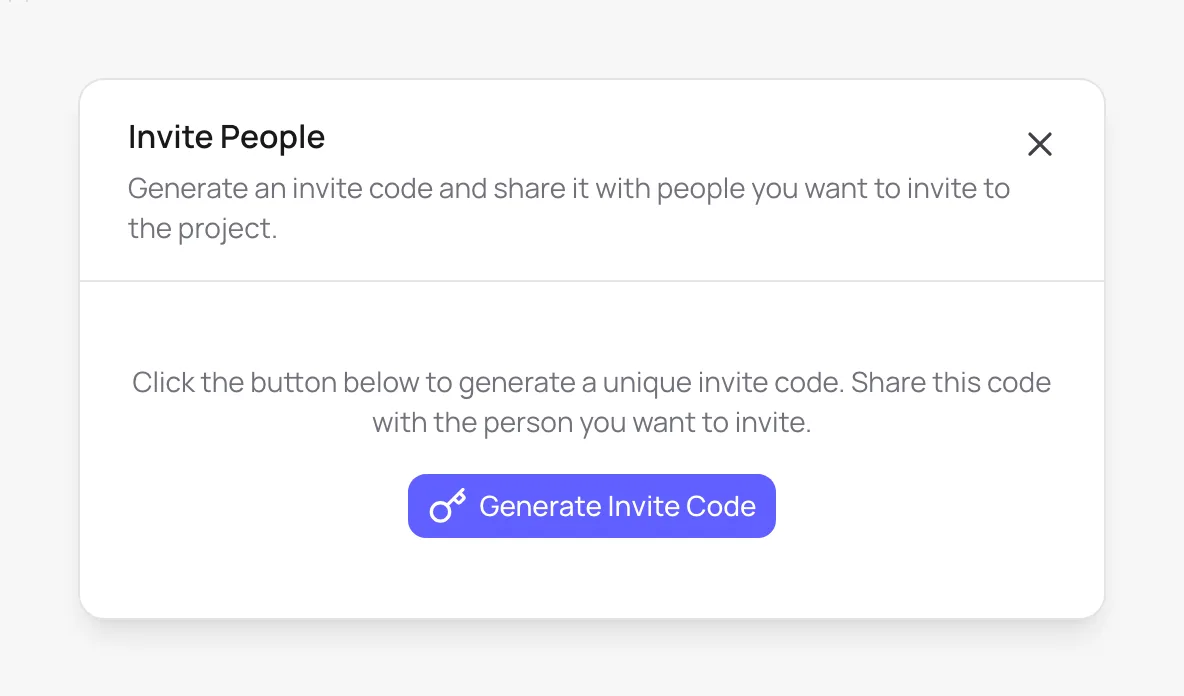 Invite People dialog