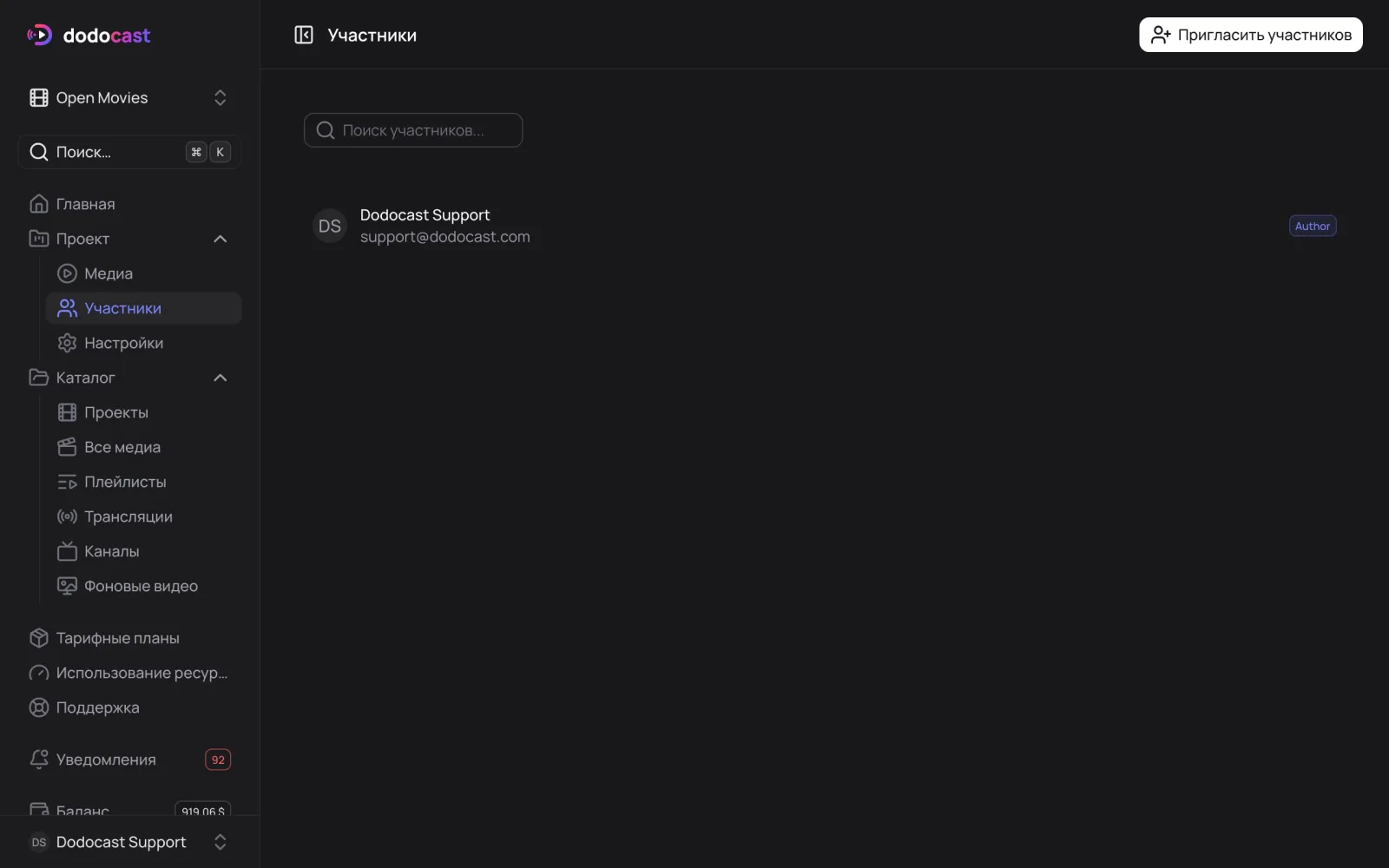 Участники проекта