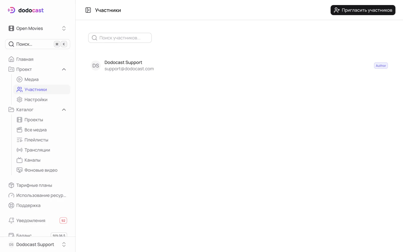 Участники проекта